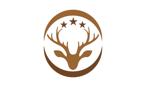 Deer head creative design logo vector. Deer illustration