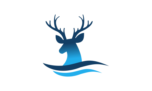 Deer head creative design logo vector. Deer illustration
