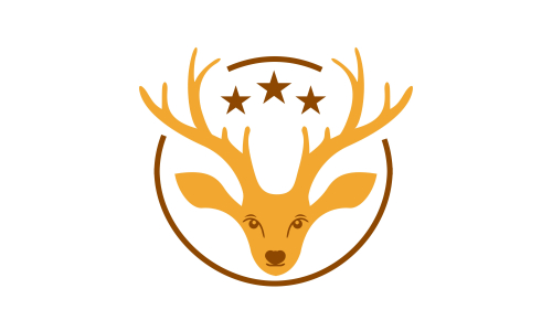 Deer head creative design logo vector. Deer illustration