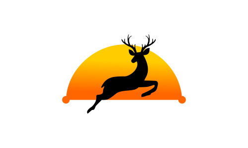 Deer head creative design logo vector. Deer illustration