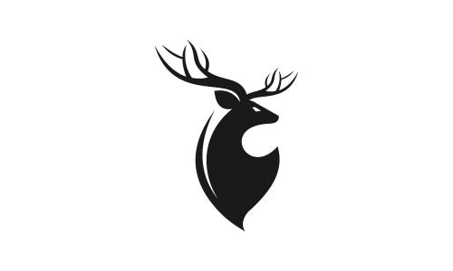 Deer head creative design logo vector. Deer illustration