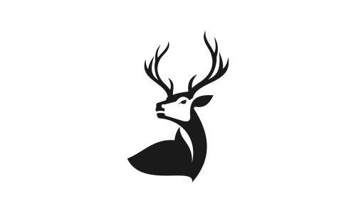Deer head creative design logo vector. Deer illustration