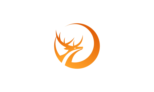 Deer head creative design logo vector. Deer illustration