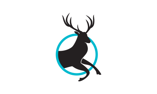 Deer head creative design logo vector. Deer illustration