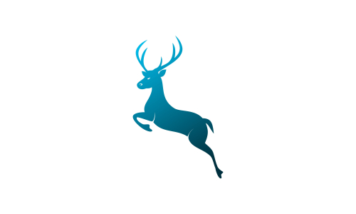 Deer head creative design logo vector. Deer illustration