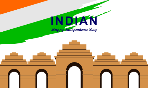 Flat Happy Indian Republic day celebration poster or banner background