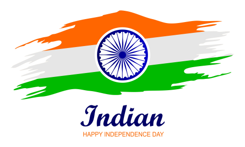 Flat Happy Indian Republic day celebration poster or banner background