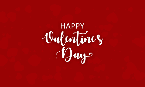 Happy valentine's day card template with heart shaped illustration