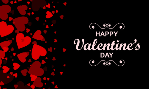 Happy valentine's day background template with heart shaped illustration