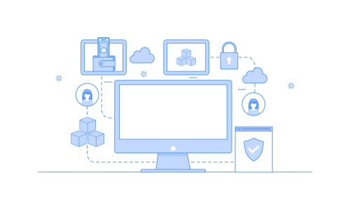 Blockchain infographic concept, business technology illustration vector
