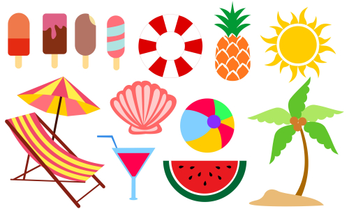 Set of isolated sweets, biscuit, cake, chocolate, ice cream logo vector
