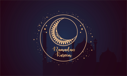 Ramadan kareem and mubarak greeting background islamic illustration