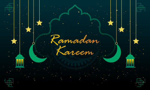 Ramadan kareem and mubarak greeting background islamic illustration