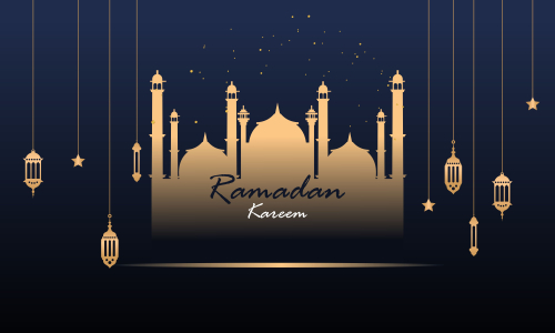 Ramadan kareem and mubarak greeting background islamic illustration