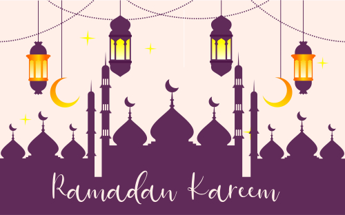 Ramadan kareem and mubarak greeting background islamic illustration