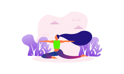 Women's meditation in lotus pose yoga illustration vector