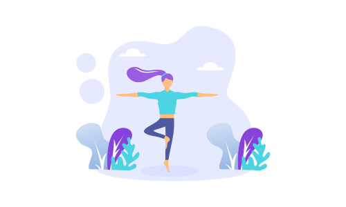 Women's meditation in lotus pose yoga illustration vector