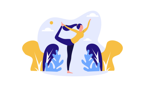 Women's meditation in lotus pose yoga illustration vector
