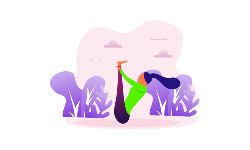 Women's meditation in lotus pose yoga illustration vector
