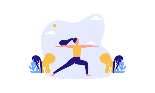 Women's meditation in lotus pose yoga illustration vector