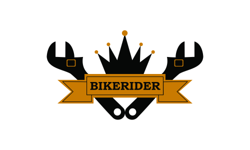 Bike motorcycle rider logo design. Motorcycle logo vector