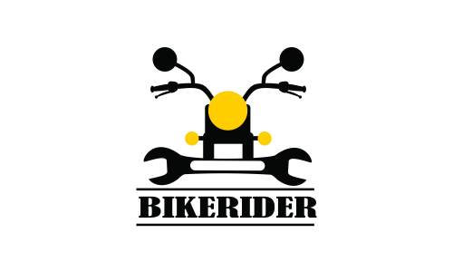 Bike motorcycle rider logo design. Motorcycle logo vector