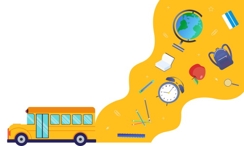 Back to school background as blank copy space text area illustration.