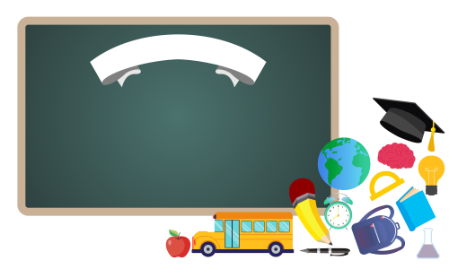 Back to school background as blank copy space text area illustration.