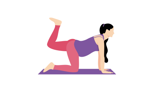 Pregnancy prenatal yoga practice workout concept illustration