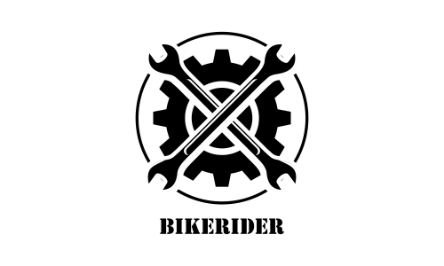 Bike motorcycle rider logo design. Motorcycle logo vector