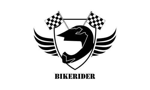 Bike motorcycle rider logo design. Motorcycle logo vector
