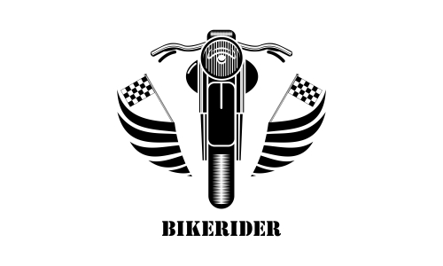 Bike motorcycle rider logo design. Motorcycle logo vector