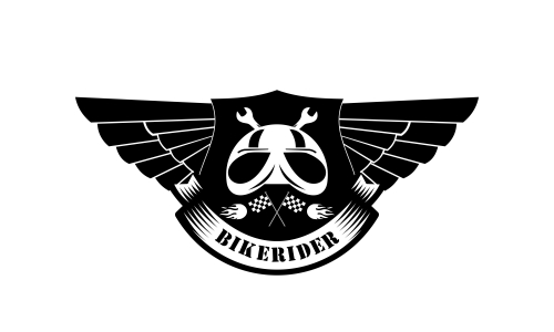 Bike motorcycle rider logo design. Motorcycle logo vector