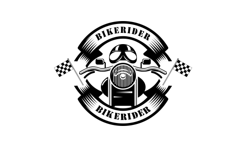 Bike motorcycle rider logo design. Motorcycle logo vector