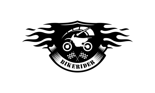 Bike motorcycle rider logo design. Motorcycle logo vector