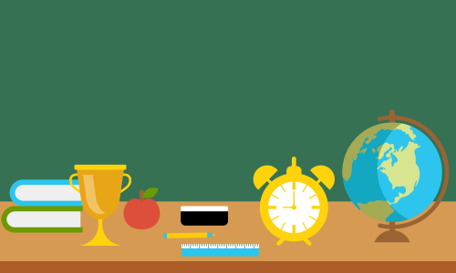 Back to school background as blank copy space text area illustration.