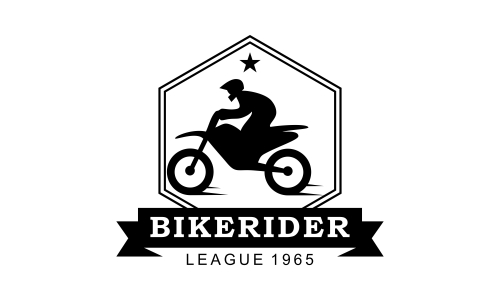 Bike motorcycle rider logo design. Motorcycle logo vector