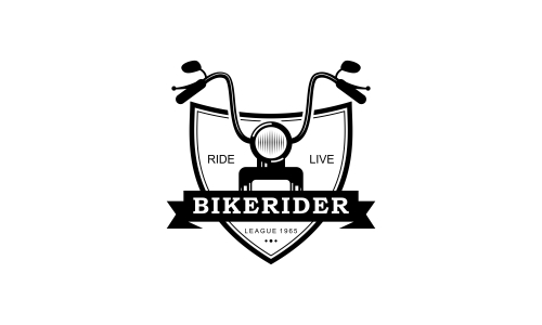 Bike motorcycle rider logo design. Motorcycle logo vector