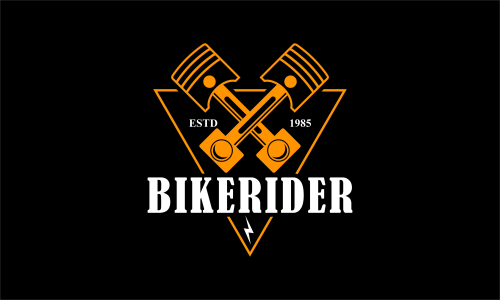 Bike motorcycle rider logo design. Motorcycle logo vector