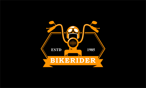 Bike motorcycle rider logo design. Motorcycle logo vector