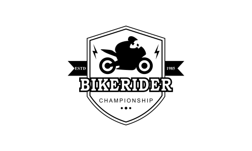 Bike motorcycle rider logo design. Motorcycle logo vector