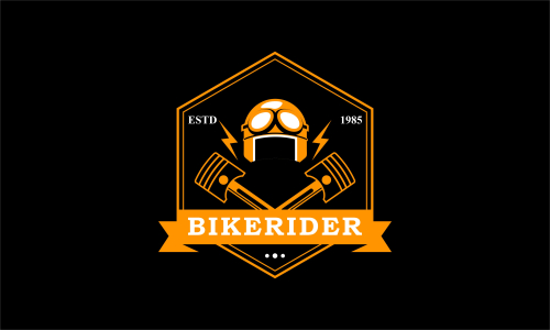 Bike motorcycle rider logo design. Motorcycle logo vector
