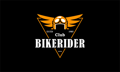 Bike motorcycle rider logo design. Motorcycle logo vector