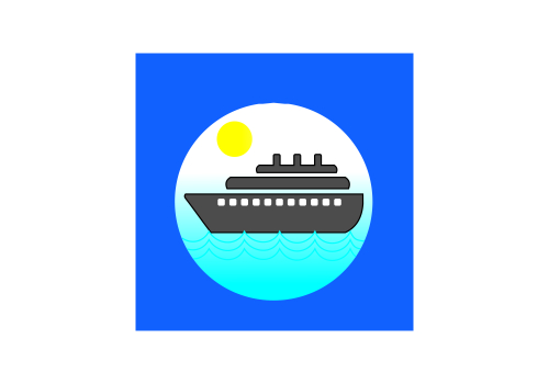 ship travel and public transportation icon vector