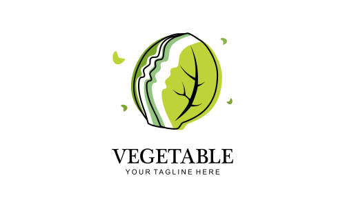 Fresh vegetables logo healthy food shop illustration