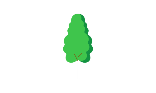 Tree cartoon park forest logo vector illustration