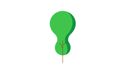 Tree cartoon park forest logo vector illustration
