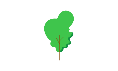 Tree cartoon park forest logo vector illustration