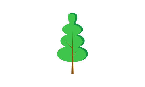Tree cartoon park forest logo vector illustration