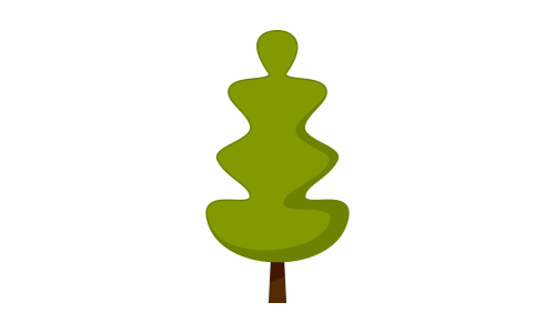 Tree cartoon park forest logo vector illustration